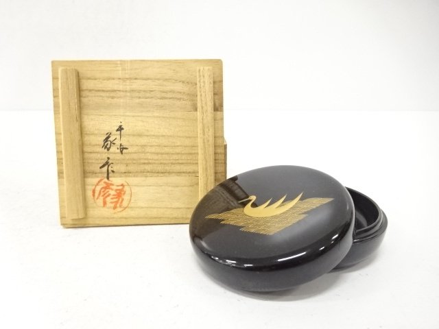 JAPANESE COLLECTIBLE / INCENSE CASE / MAKI-E LACQUER / BIRDS / BY NISH